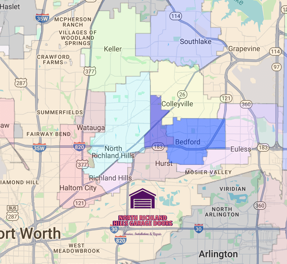 North-Richland-Hills-TX-near-by-cities-map